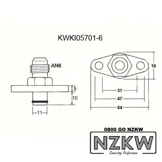 NZKW factory fuel rail adapter - Toyota / Subaru Legacy Black-My Store-NZKW Australia