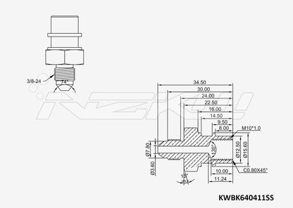 NZKW Stainless Steel Brake Adapters - Female-NZKW Australia